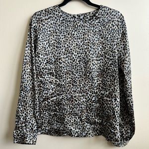 Christie and Jill Women’s Cheetah Print Blouse 12